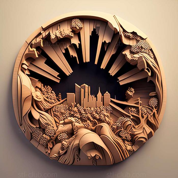 3D model Hiroshima in Japan (STL)